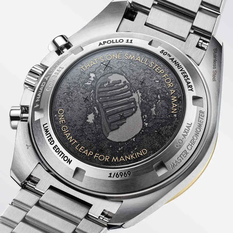 Schweizer Top-Markenuhren für Herren, Apollo 11, 50-jähriges Jubiläum, Designer-Uhr, Quarzwerk, alle Zifferblätter, Mondschein-Zifferblatt, Geschwindigkeit, montr277i