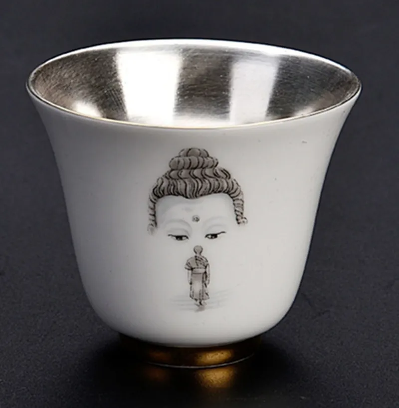 Buddha Keramik 999 Silber Zen Cup Single Cup Ware