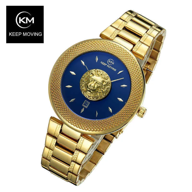 Nouveau style personnalité de la mode pour hommes montre à quartz non mécanique tête de lion couple style de prévention des explosions hommes et femmes spe205Y