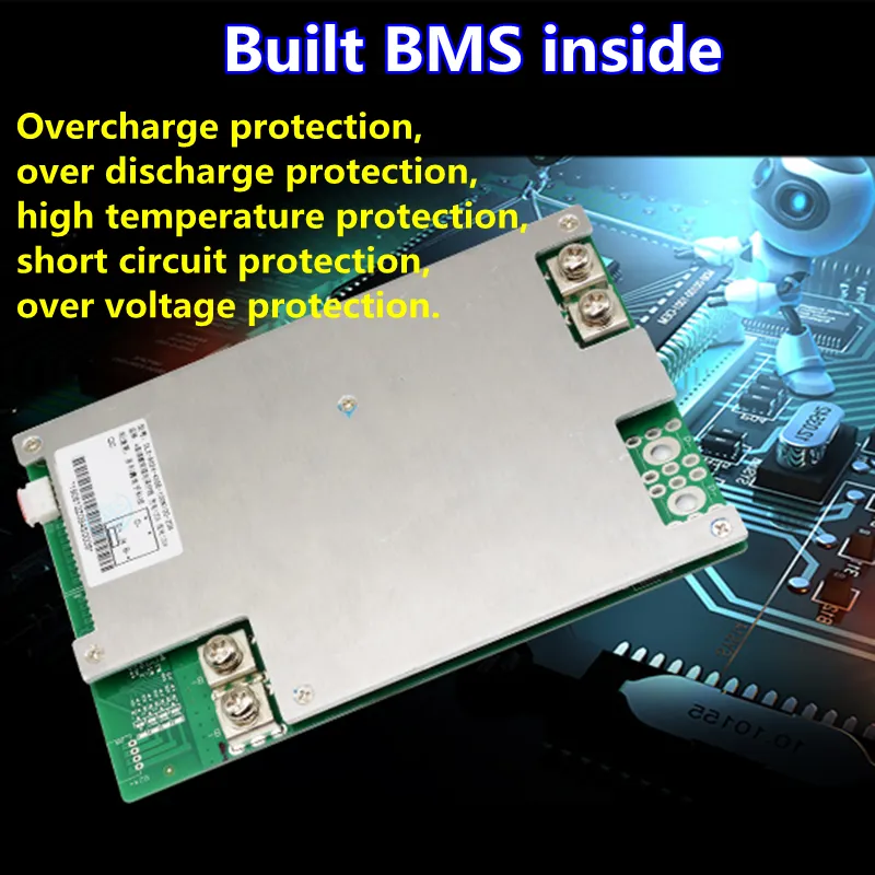 GTK 12V 100Ah Lithium-Li-Ionen-Akku 12V mit BMS für Outdoor-Backup-Stromversorgung, Wechselrichter + 12,6V 10A Ladegerät