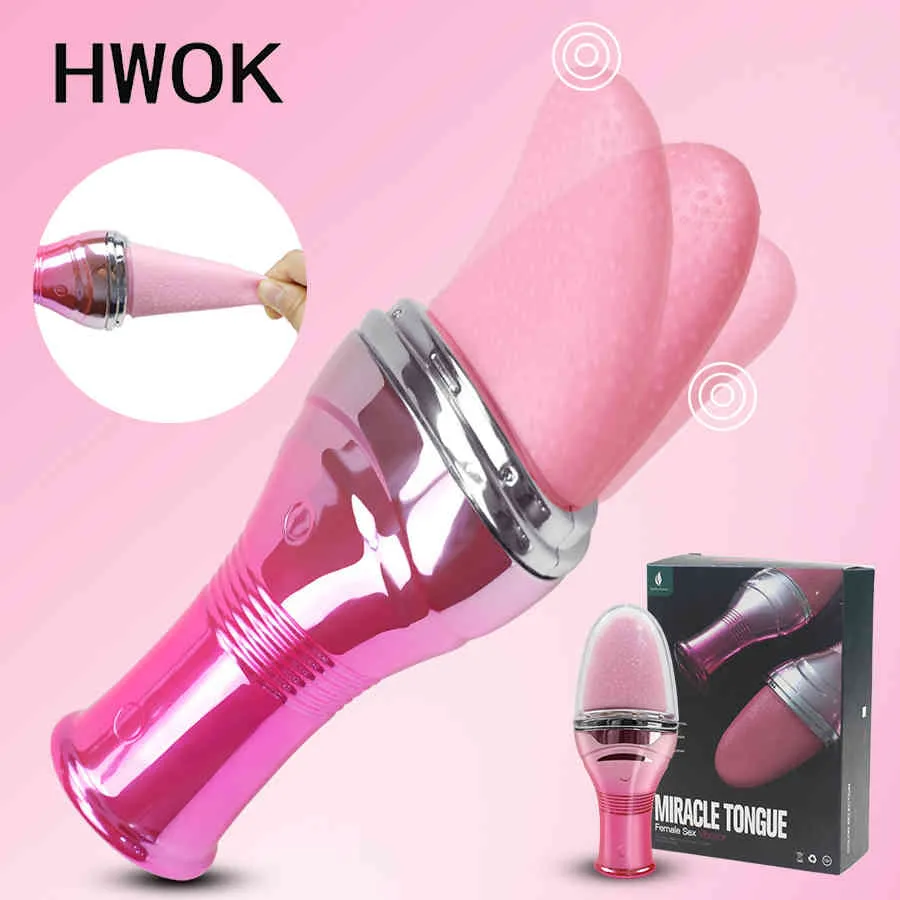 Yutong HWOK Lingua Vibratore Leccare Clitoride Vibrante Gspot Massaggio Stimolatore Masturbatore Femminile Giocattoli Le Donne5839596