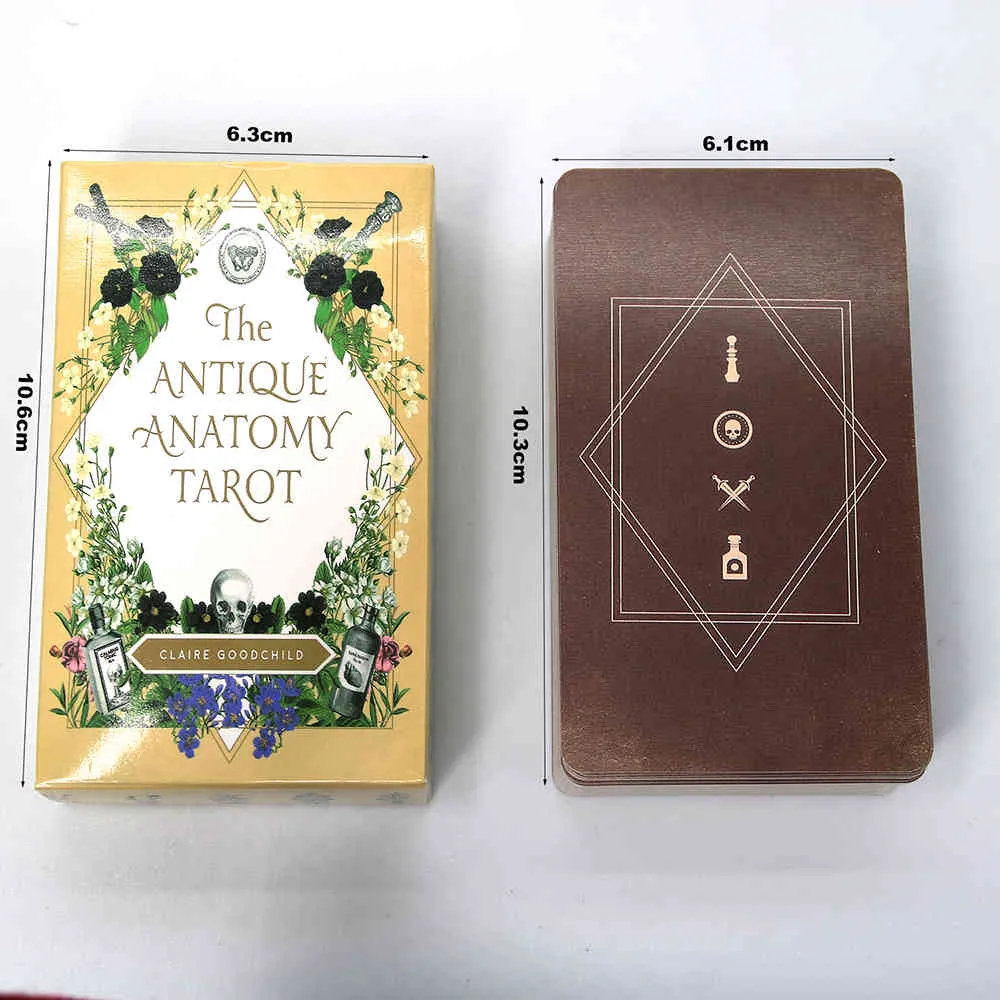 The Antique Anatomy Tarot Cards 78 Deck English Version Classic Card oracles Divination Board Games Playing Modern Reader saleJFIZ