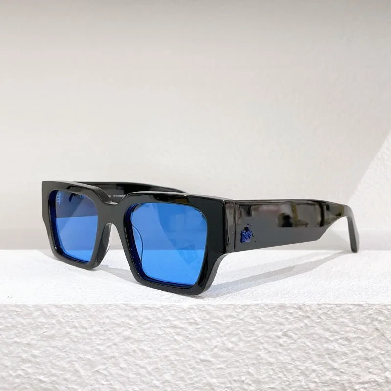 Мужские солнцезащитные очки UV защита OMRI010 Женские щедрые полнокадные ноги с большим зеркалом стерео логотип мода солнцезащитная глаза случайная Box264O