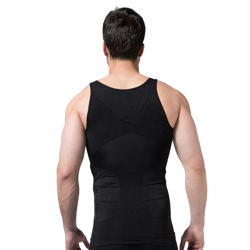 Herren Abnehmen Körper Shapewear Korsett Weste Hemd Kompression Bauch Bauch Bauch Kontrolle Schlanke Taille Cincher Unterwäsche Sport Ves