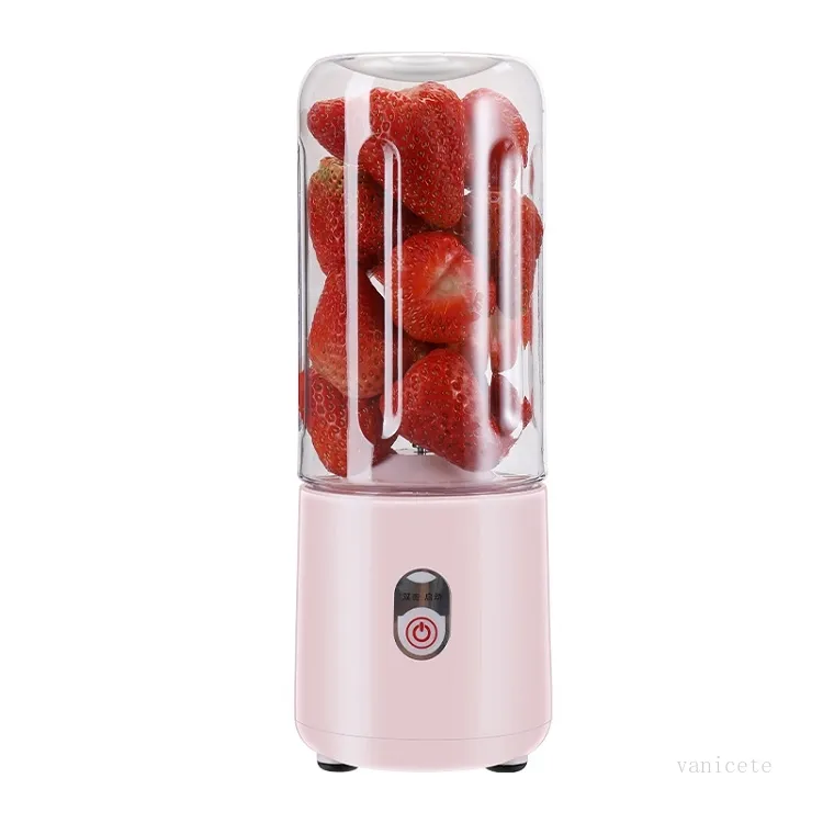Presse-agrumes manuels Mini presse-agrumes ménage portable USB charge 500 ml tasse de jus de fruits cuisine robots culinaires rose/blanc T2I52202
