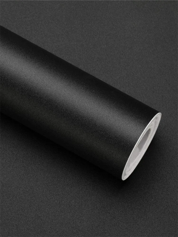 Wallpapers Matte Black Self Adhesive Contact Paper Drawer Peel Stick Removable Decoration Modern Wallpaper Papel Pared258I