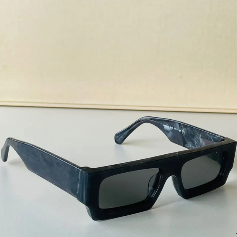 Designer Sonnenbrille Omri006 Mode Luxus klassisch rechteckig gelber Rahmen Spiegel Beine Doppelpfeil Männer und Frauen Urlaub Glasse307W