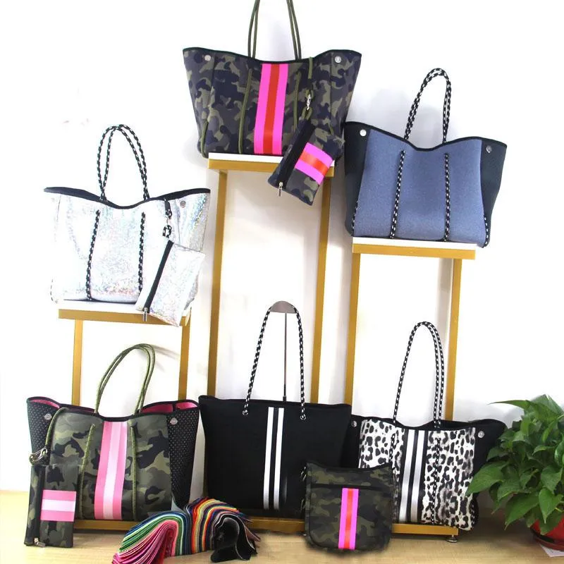 Evening Bags Luxury Spring Summer Women Shoulder Bag Large Neoprene Light Handbags Bolsas Female Travel Beach Holiday2517