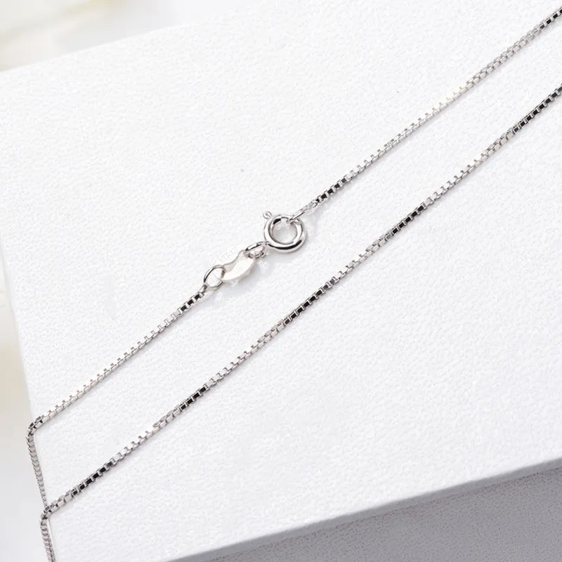 Meerdere Klassieke Stijlen Echte 925 Sterling Zilveren Kettingen Slanke Dunne Snake Chains Ketting Vrouwen Body Box Ketting Voor Vrouw