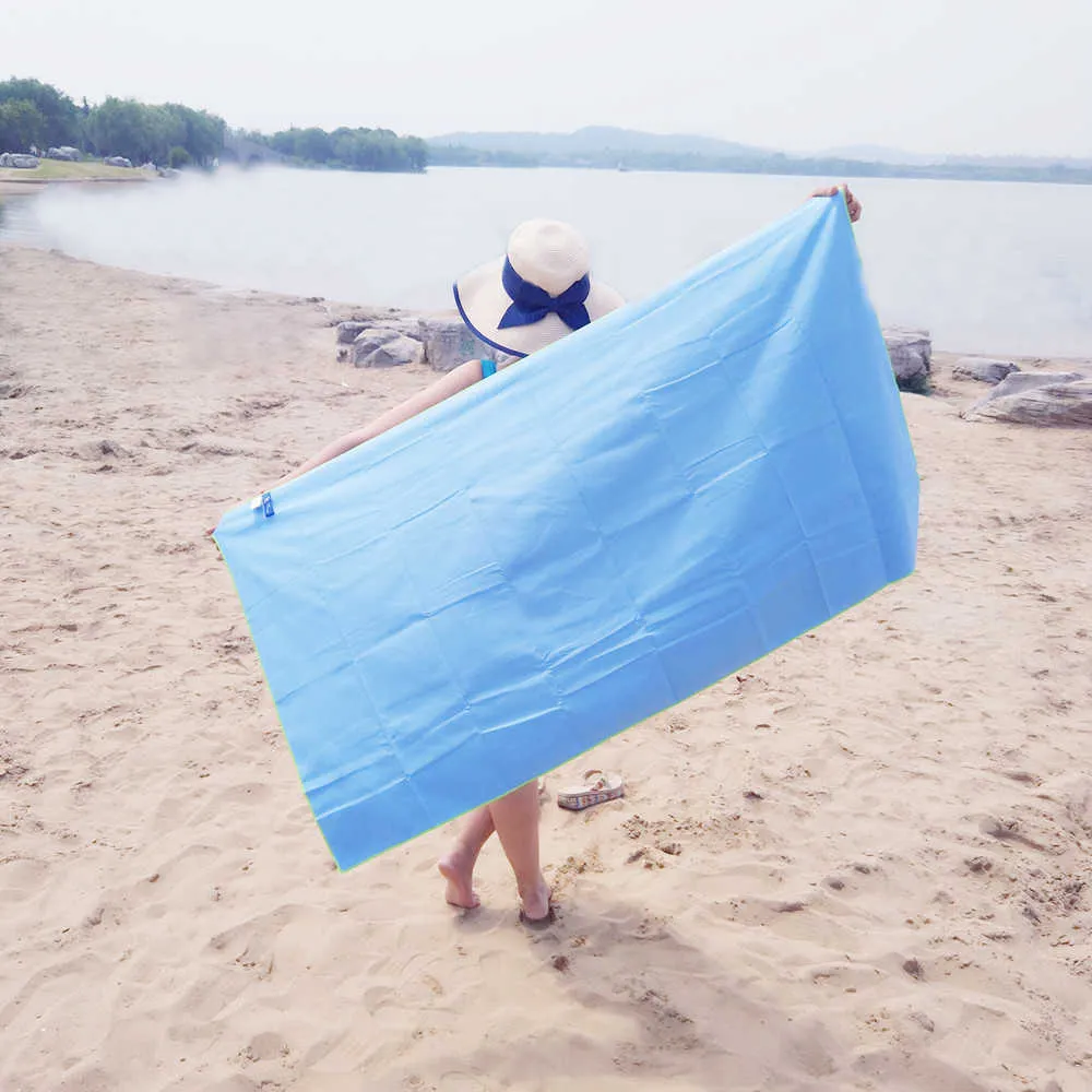 Ręcznik Zipsoft marki Drop siłownia 75x135 cm Sports Bath Beach Microfiber Tkaniny Koc Wędrówkowy Camping Pływanie Podróże 210728