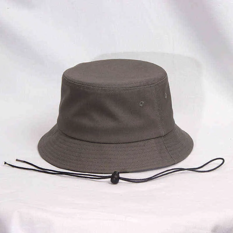 純粋な綿の太陽の帽子大きいサイズのブーニーキャップの女性大きいサイズのバケツ帽子メンズプラスサイズの漁師の帽子56cm 58cm 62cm 64cm Y220301