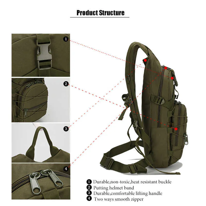 20L военный тактический рюкзак, мужской на открытом воздухе увлажняющий рюкзак, сверхлегкие пешеходные рюкзаки, водонепроницаемый кемпинг y0721