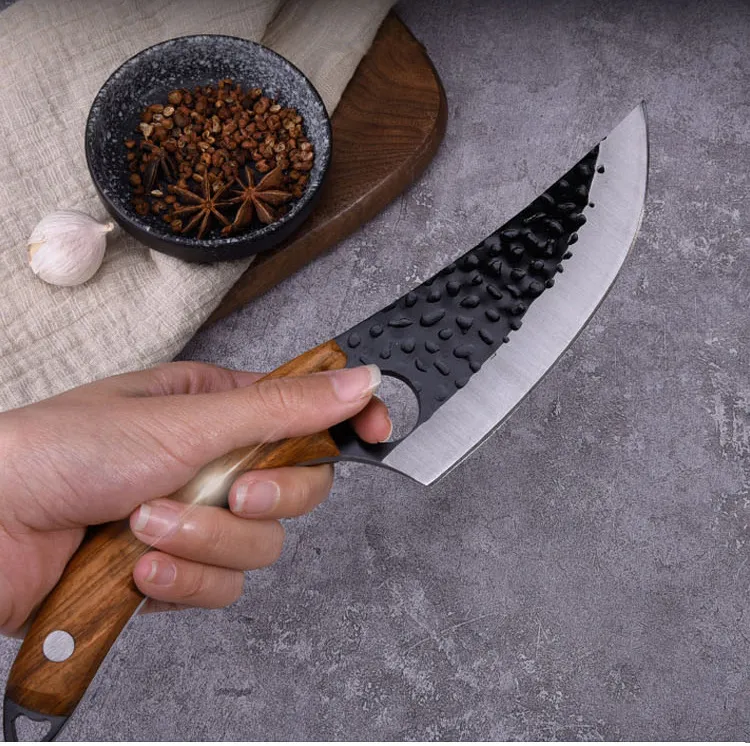 5 5 Meat Cleaver Hunting Lnife Handmased Forged Boning Lnife Serbian Chef Knives Rostfritt stål Kök Lnife Butcher Fish K244G