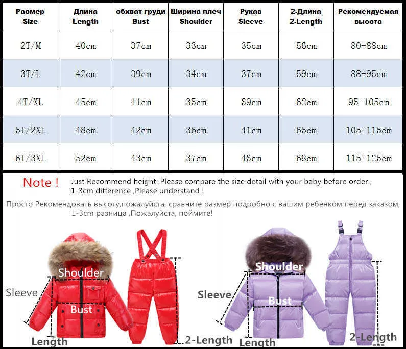 Orangemom Russia Set di abbigliamento bambini invernali Vestiti ragazze Capodanno Ragazzi Parka Giacche bambini Cappotto Piumino Tuta da neve 2-6 anni H0909