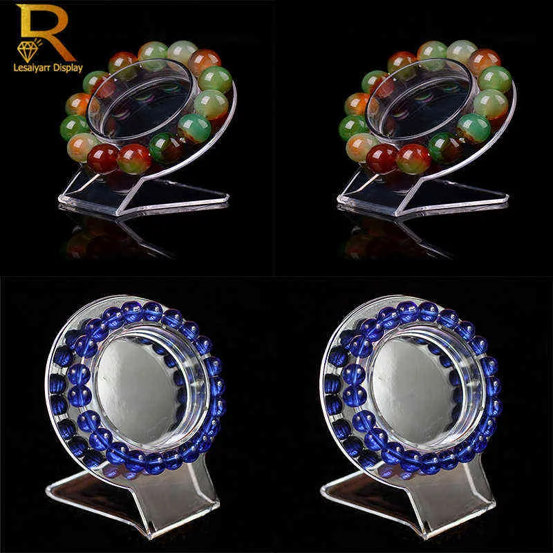Hela 10st Clear Acrylic Jewelry Armband Display Holder Bangle Organizer Rack Collar Stand 21110561578164983747