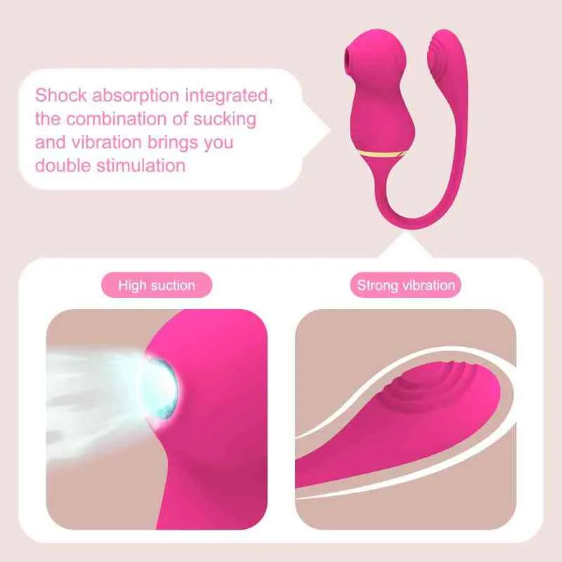Nxy Vibratori Sex Sucking Clit Vibratore donne Vibrazione vaginale Massaggiatore Ventosa Dildo Plug anale Giocattoli Intimo Adulti 18 1220