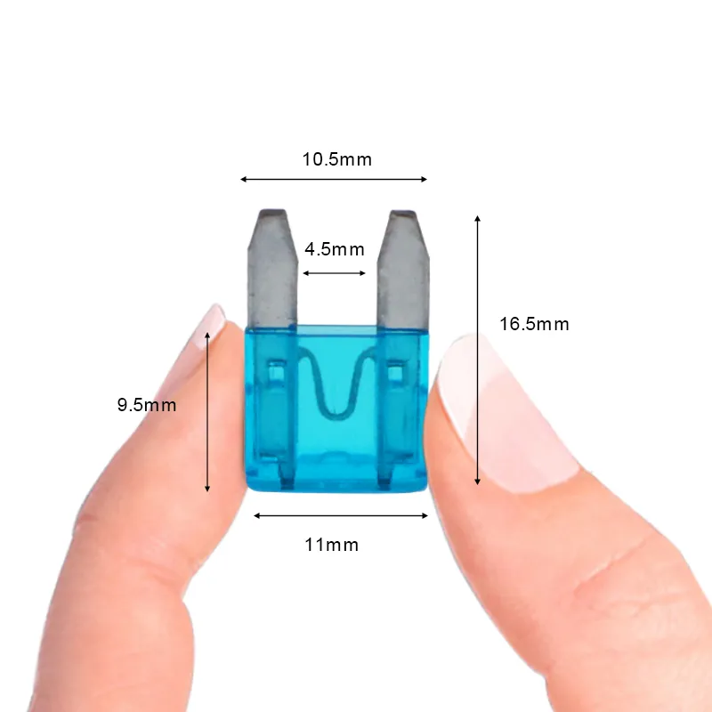 100st mini bilsäkringar 2a 3a 5a 7 5a 10a 15a 20a 25a 30a 35a amp med lådans klipp sortiment auto blad typ säkring set lastbil2436