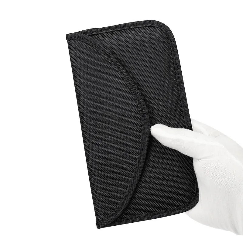 Premium faraday kutu araba anahtar kasa çantası RFID Kilit Çift Katman Anti-Magnetik Radyasyon Koruma Cep Telefonu Depolama Çantaları269U