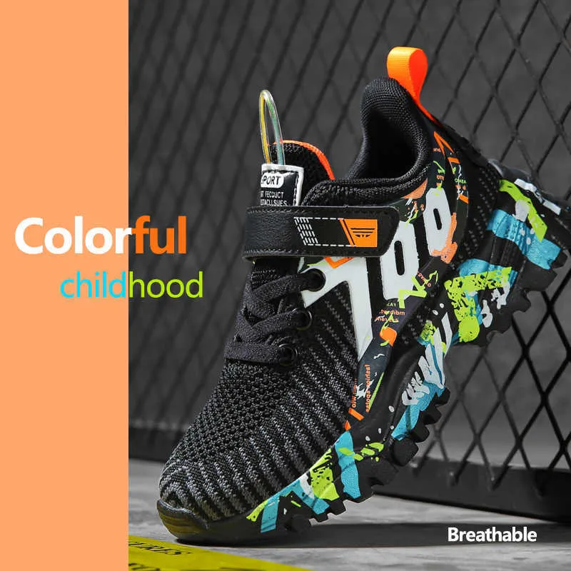 2021 Chaussures de sport pour enfants Garçons Baskets Été Enfants Garçon léger pour garçons Respirant Printemps X0703