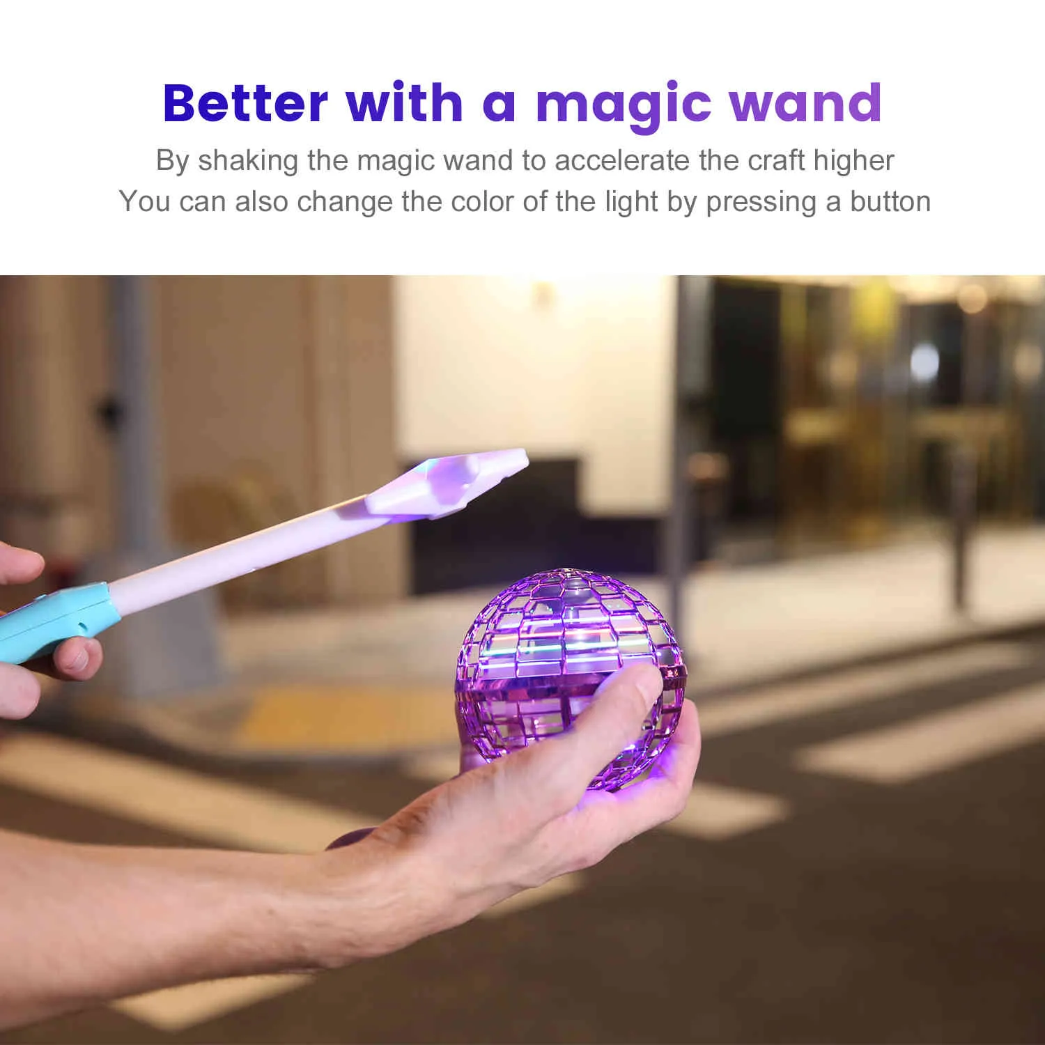 Flynova Pro Fly Spinner Magic Wand Toys 편안한 플린 노바 LED 플라잉 스피너 스피어 가장 까다로운 Flynova K1278Z3471525