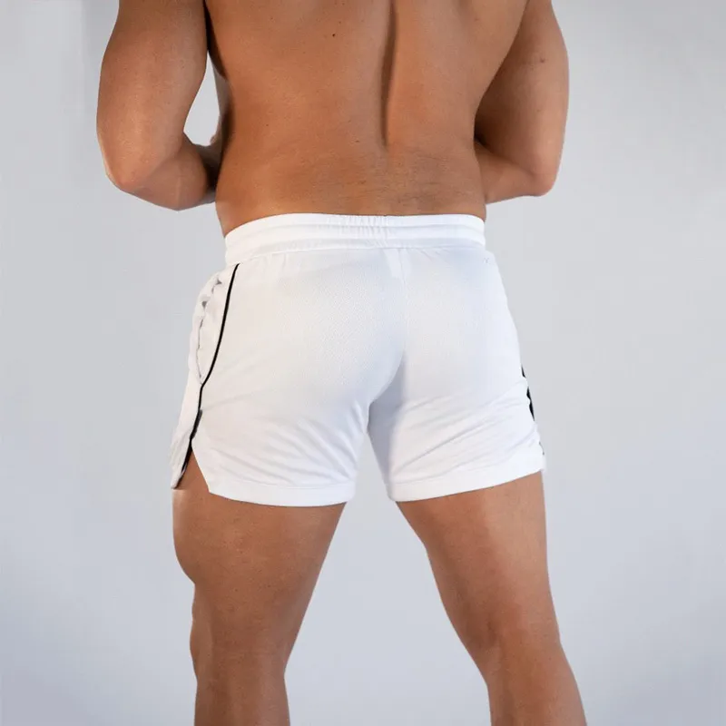 Muscleguys Fitness Shorts Men Sporting Mesh quick dry breathable Gyms Shorts Man Bodybuilding Short Pants Jogger Sweatshorts 210421