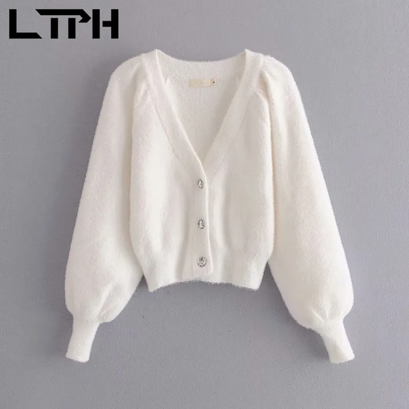 StayHome Style Sweet White Mohair Camisole Top Lazy Loose Outerwear Women Set Casual Short Outfits Spring 210427