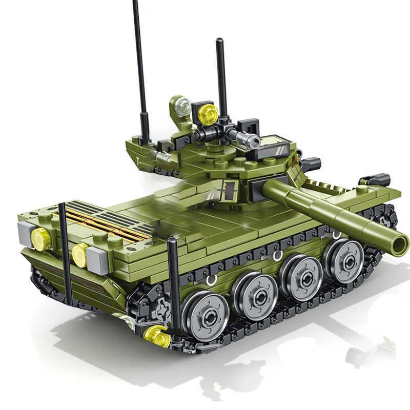 Sembo 324 stks Militaire Sets Main Battle Tank WW2 Bouwstenen Wapen Figuren Army City Enlighten Bricks Speelgoed voor kinderen Gift X0902
