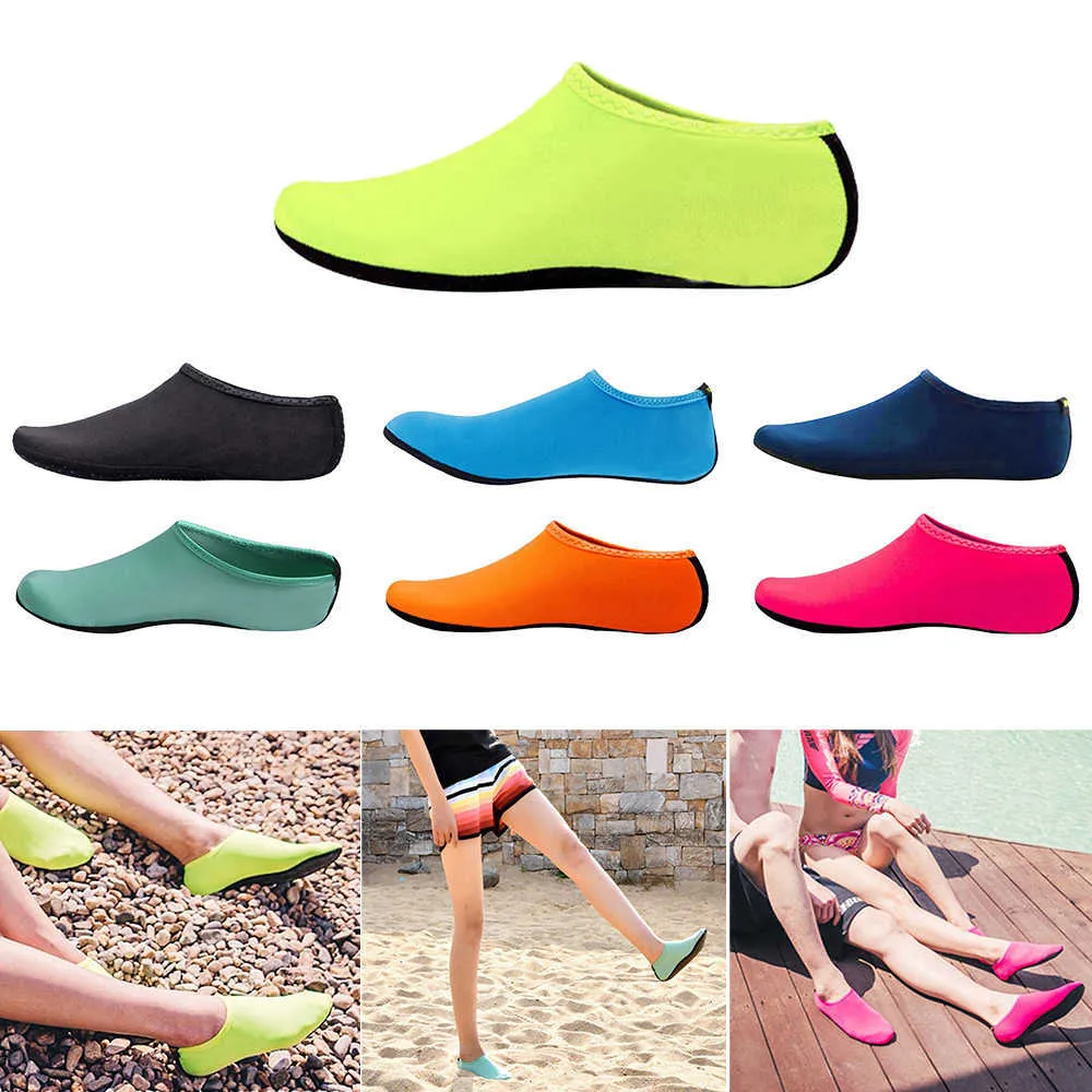 Unisex Water Shoes Swimming Diving Socks Summer Aqua Beach Sandal Flat Shoe Seaside Non-Slip Sneaker Socks Slipper for Men Women Y0714