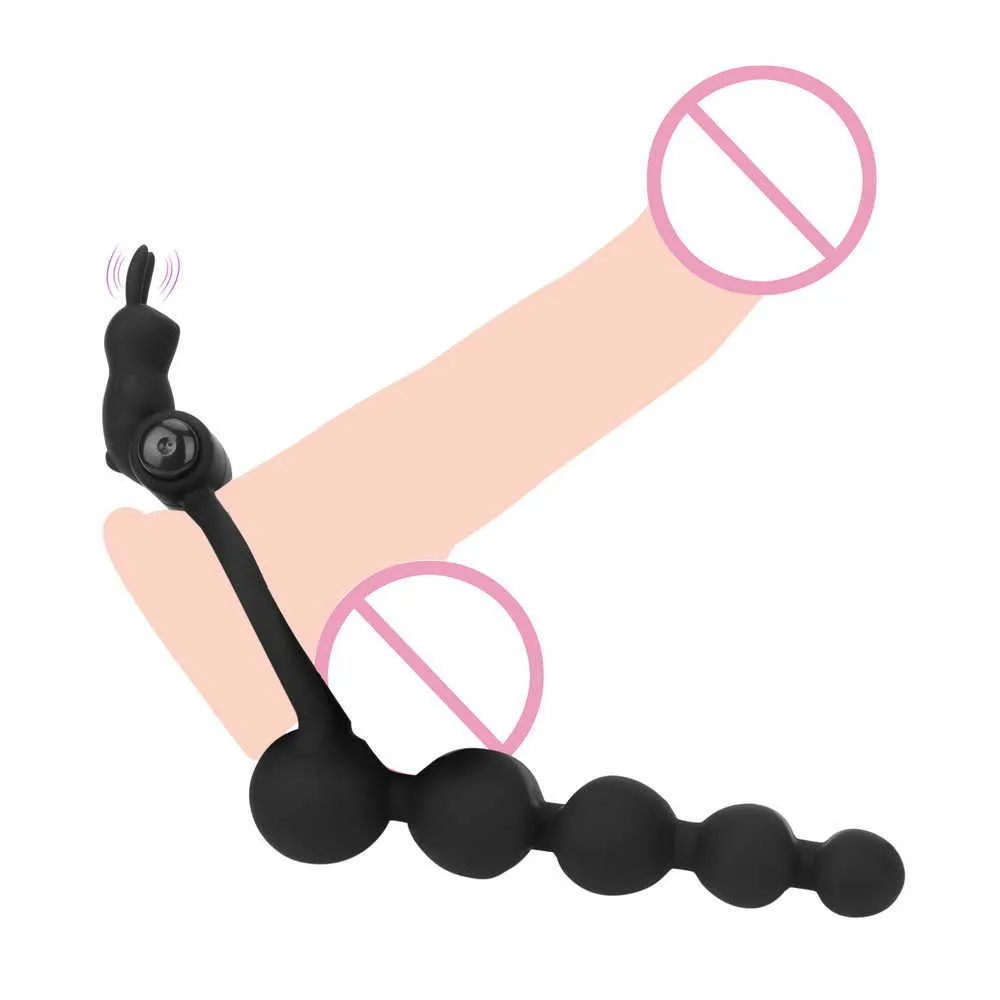 Masaż Elementy Uaktualnienie Penisa Wibrujące Pierścień Pierścień Sex Toys dla pary Gspot Vibrator Butt Wtyczka podwójna penetracyjna pasek dildo anal bea7209916