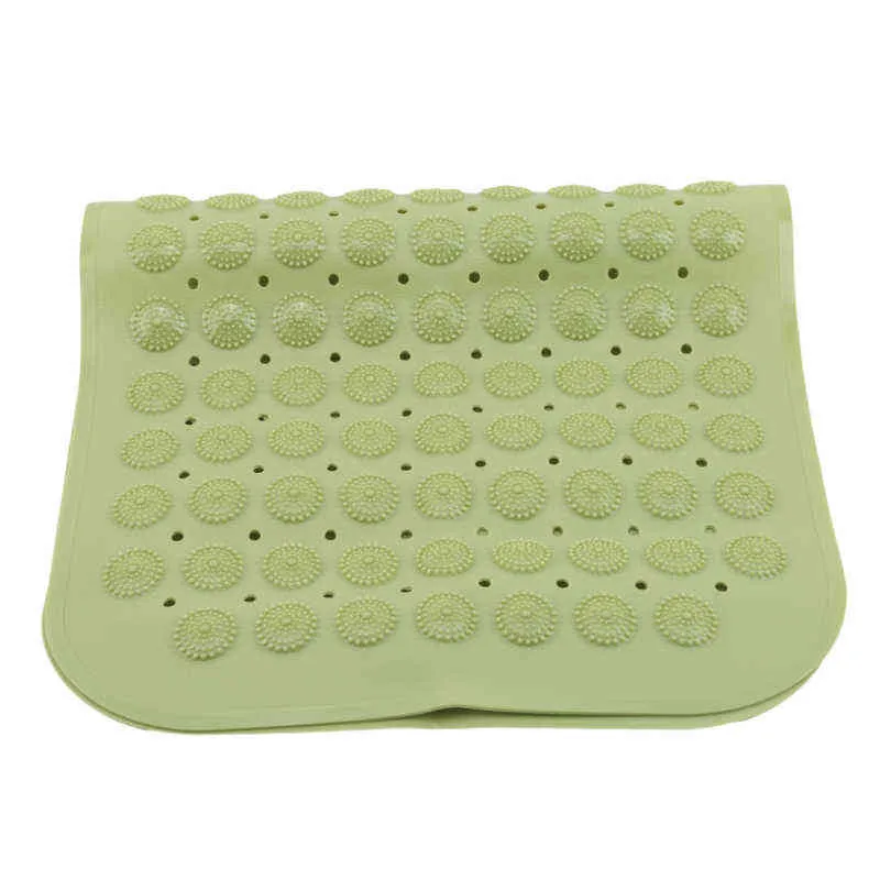 Bath Mat Suction Cup Safety Shower Bathtub Mats Non Slip Bathroom Floor Mat PVC Waterproof Massage Foot Pad 211109