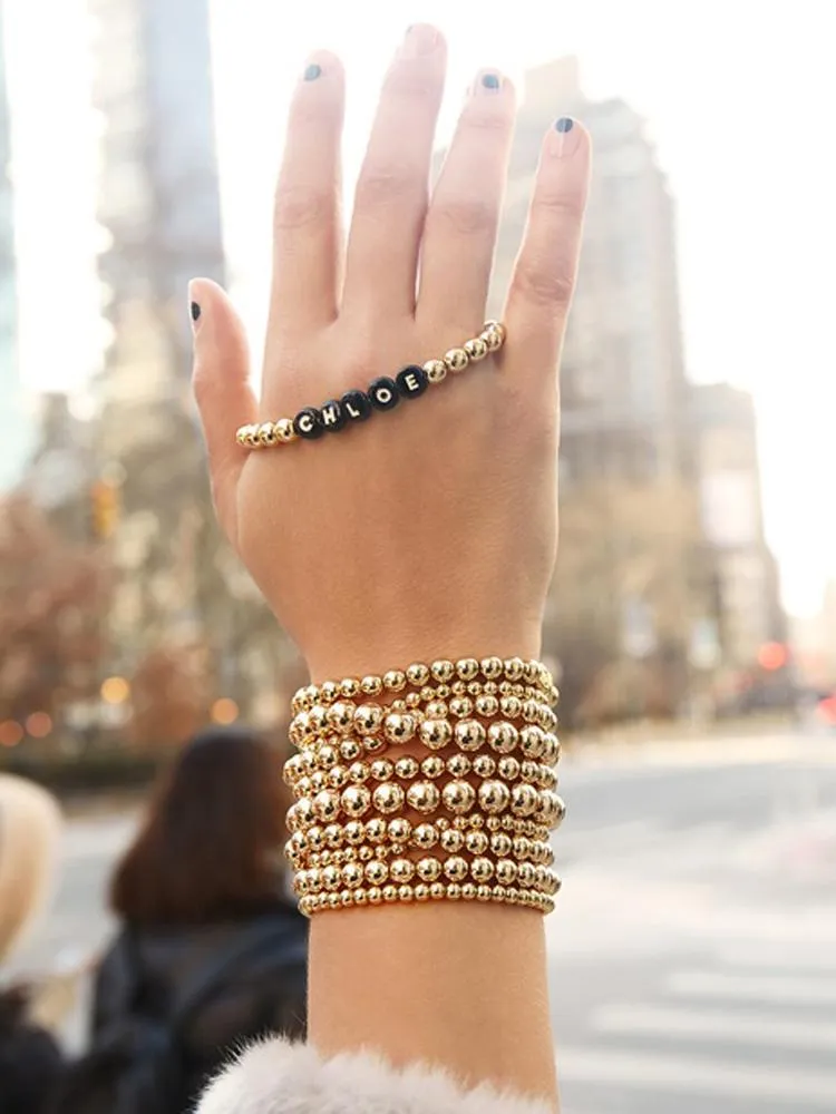 Trendy Multi Layers Layering Stacked Pearl Gold Ball Beaded Bracelets Set Beaded Strands236h