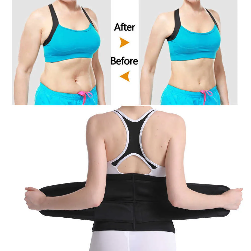 Women Shapewear Waist Trainer Shapers Neoprene Plus Size Body Slimming Sheath Reducing Tummy Sweat Workout Trimmer Belt Corset 211015