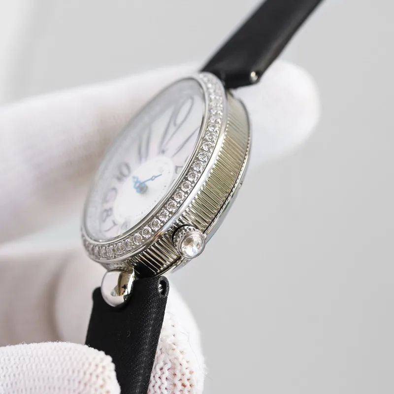 Reloj mecánico automático a la moda para mujer, reloj de pulsera con esfera de nácar y números árabes en forma de huevos de ganso AAA + 8918BR, reloj de zafiro
