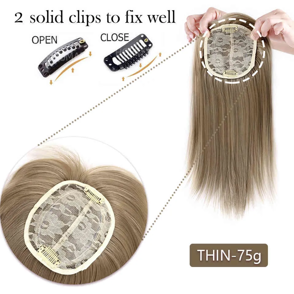 Hairro 11CH düz uzatma patlama ile sentetik 16 renkler kadınlar için saç parçaları klip
