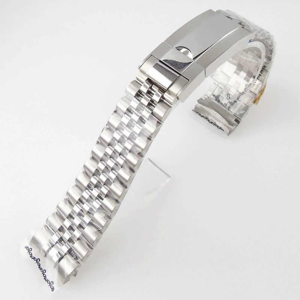 20 mm Uhrenarmband im Oysterjubilee-Stil, 904l-Edelstahl, Ersatzteile, gebürstet, poliert, Glide-Lock-System H09154585773