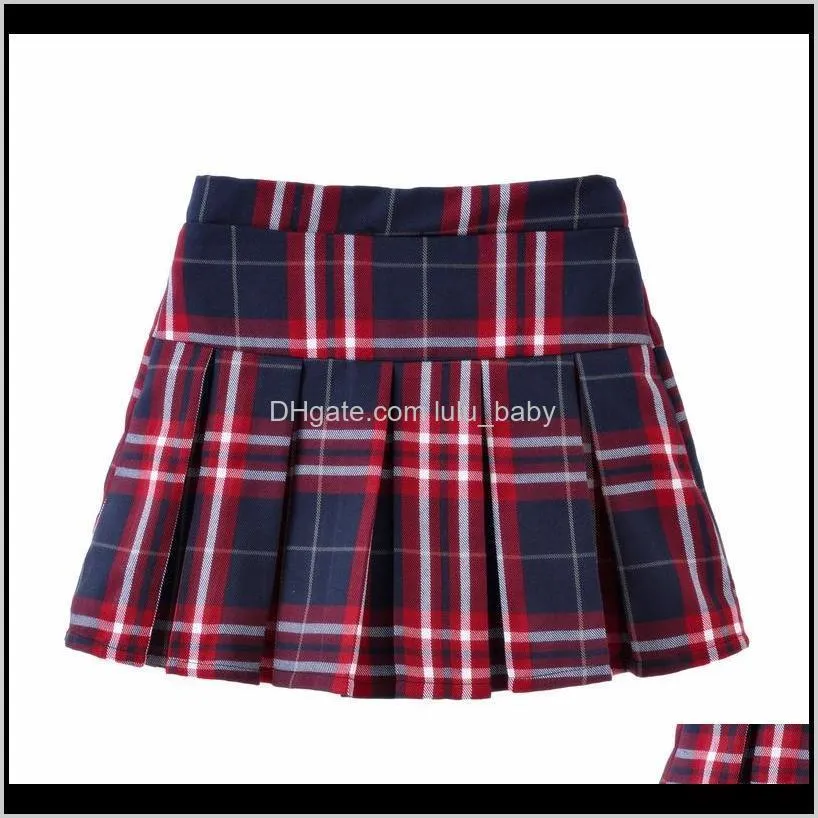 baby girls mini pleated skirt 2020 new young girls plaid skirts school children clothing kids uniform age 4 6 8 10 12 14 16 yrs