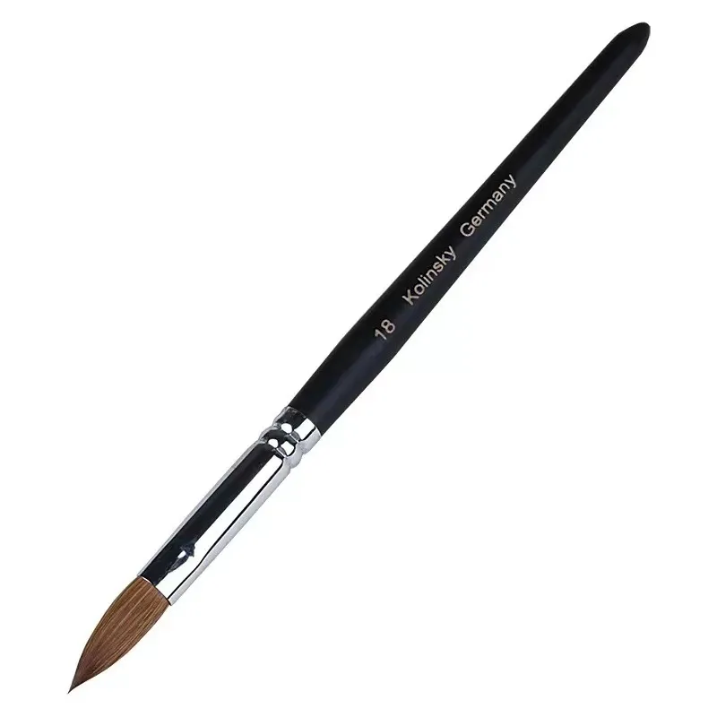 pure Kolinsky natural Acrylic Nail art Brush wood handle for nails liner paintingdrawing design Manicure tools and accessories NAB018