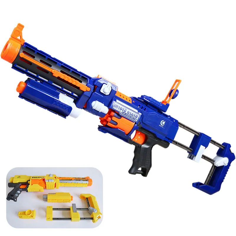 Pistola giocattolo bambini in plastica Burst elettrico Soft Bullet Suit Dart Blaster Rifle Regalo di compleanno bambini Giochi all'aperto