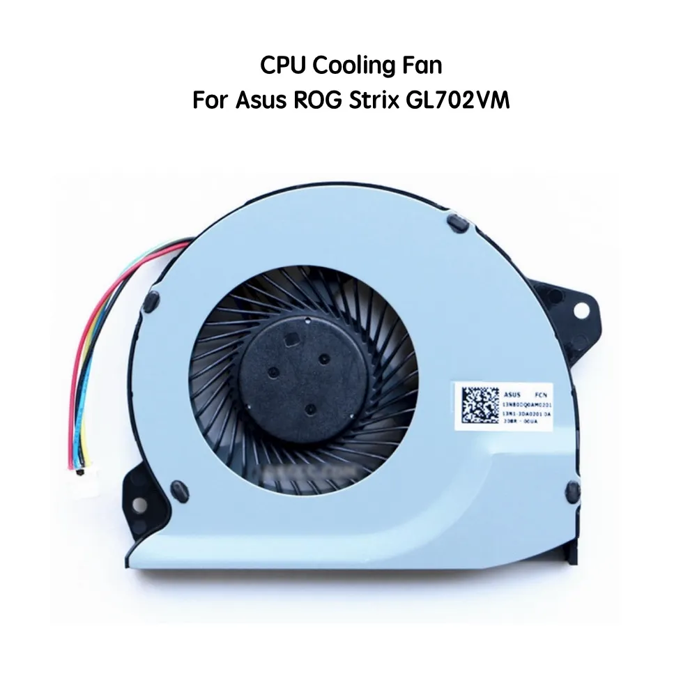5V ordinateur portable ventilateur refroidisseur ordinateur portable CPU GPU ventilateurs de refroidissement ASUS ROG Strix GL702VM GL702V FCN FJ9U FJ9T ventilateurs de processeur d'ordinateur