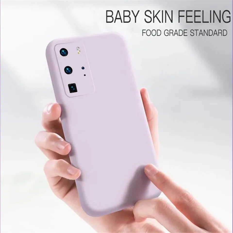 Liquid Silicone Shockproof Case For Huawei P40 P30 P20 Lite P50 Pro Y6P Y7P 2020 Y7 Y9 Prime 2019 P Smart 2021 Plus Z Soft Cover