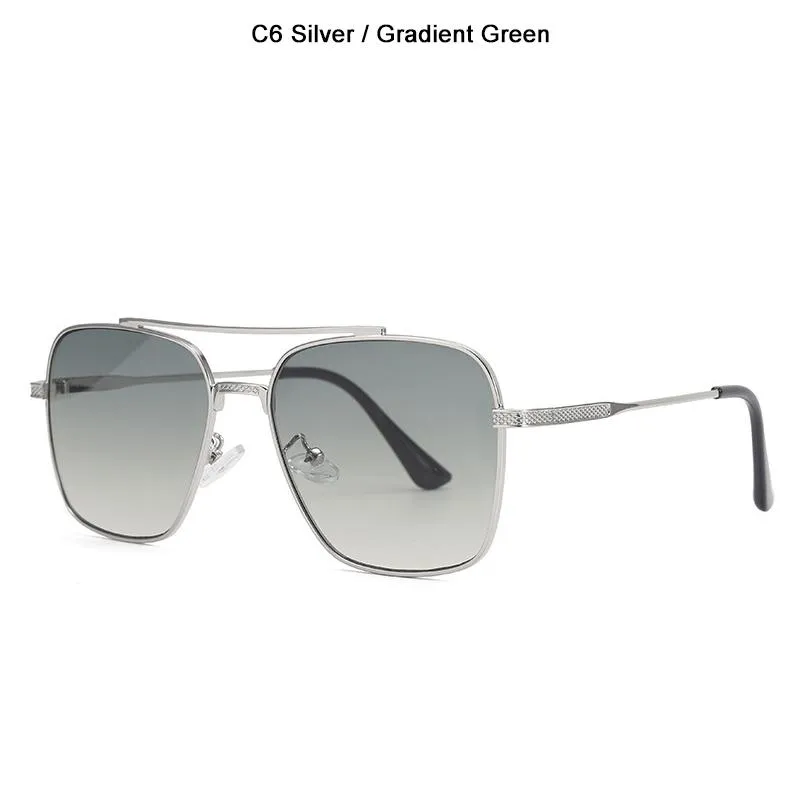 Солнцезащитные очки Jackjad Fashion Flight Seven The Rock Style Gradient для мужчин Square Pilot Metal Brand Design Sun Glasses 17340285K