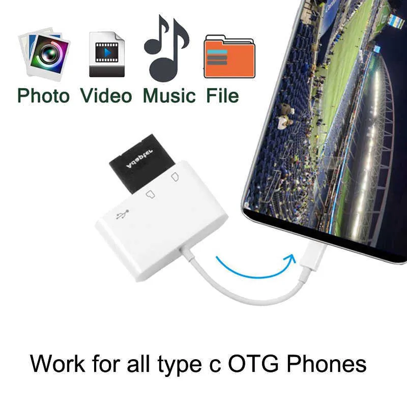 USB-CタイプC USBフラッシュディスクUドライブSD TFカードリーダーiPad Pro MacBook for Huawei P40 P30 for Samsung S20 S10 S9 NOTE 