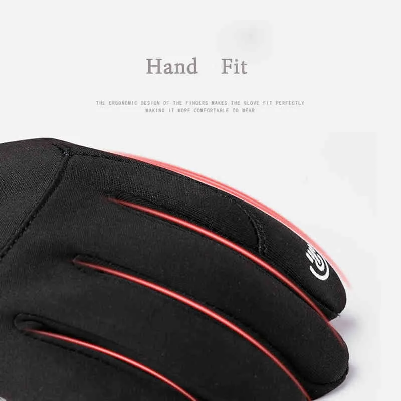 Winter Men Women Cycling Full Finger Touch Screen Antislip Waterproof Windproof Warm Thermal Fleece Bike Bicycle Gloves