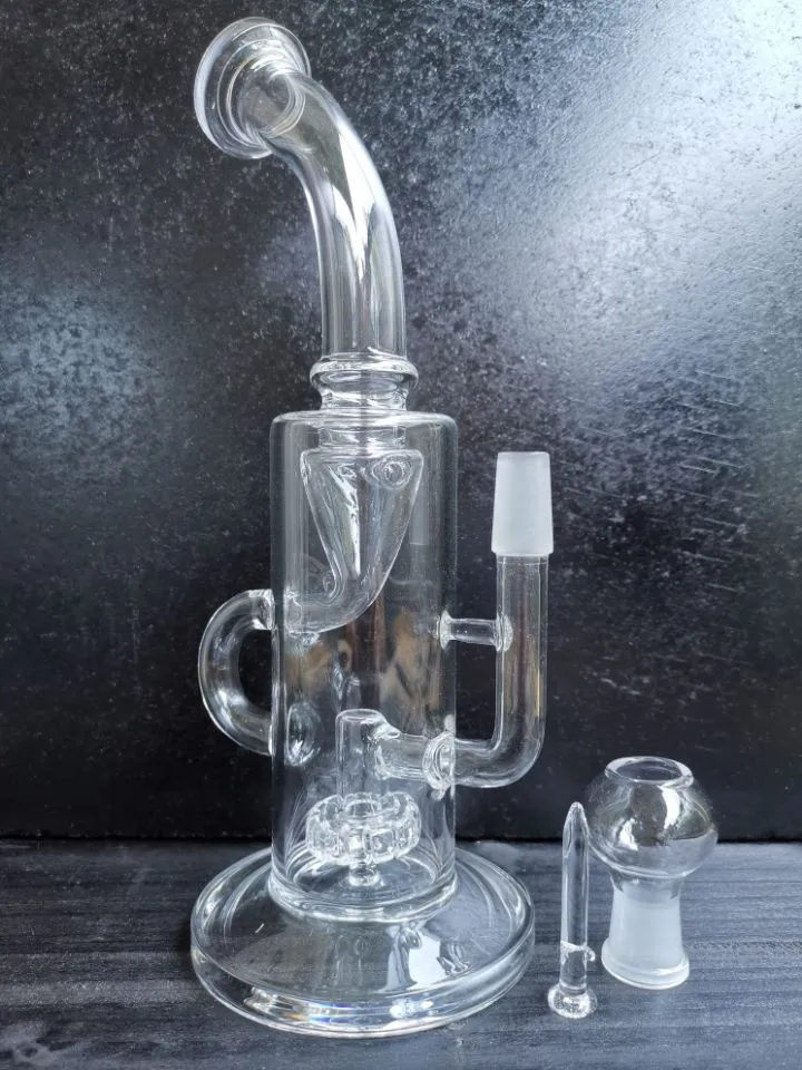 Bong 9,5 cala Wysoka olejnik Rig Rig Glass Retki olejne Ribera Rura wodna Rura Zielona Zielona Rozmiar 14,4 mm szklany zestaw olejowy Zeusart Sprzedaż sklep Zeusart