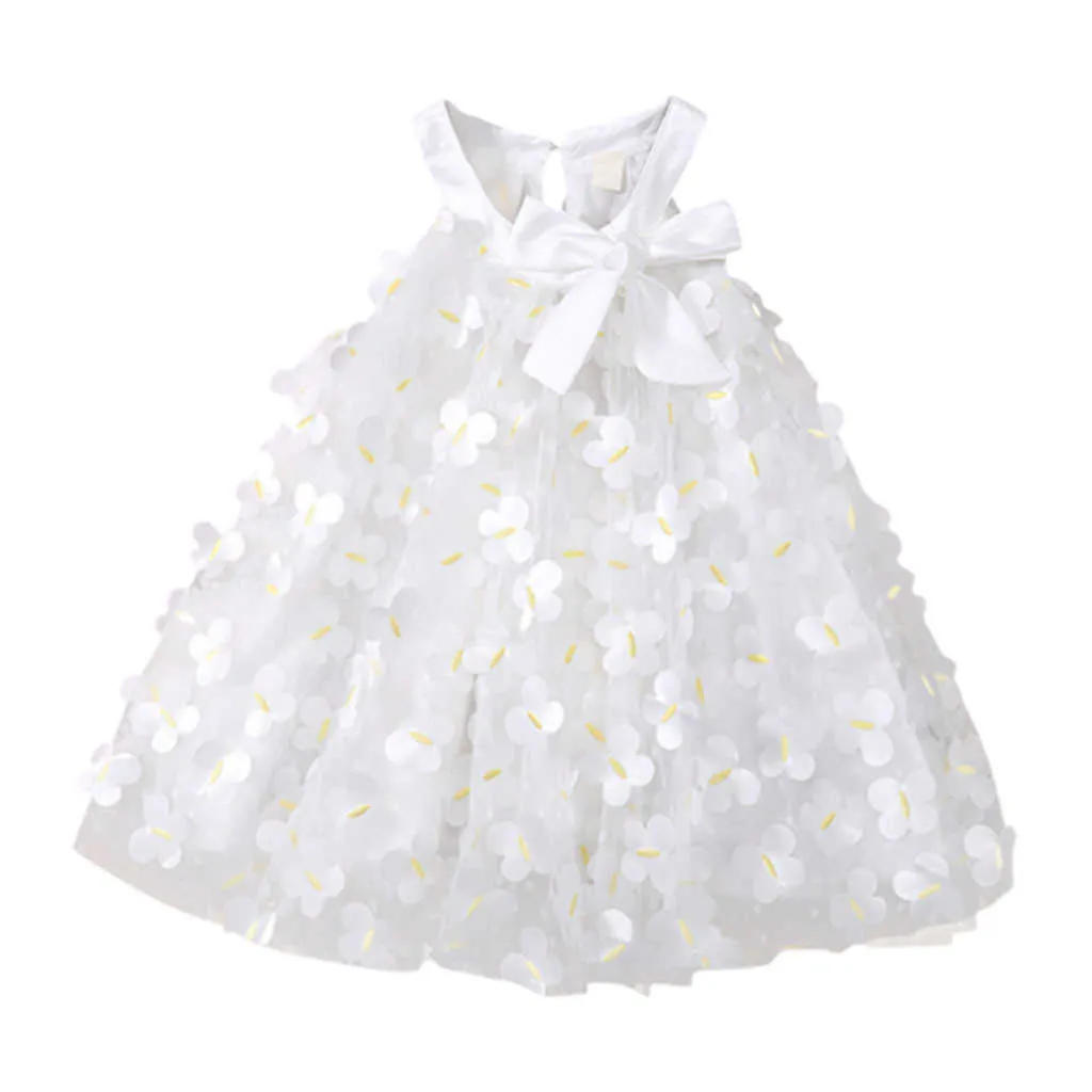 Baby Mädchen Kleid Kleidung Kleinkind Kinder Mädchen Prinzessin Kleidung Schmetterling Tüll Kleid Ärmellose Prinzessin Kleider Sommer Kleidung Q0716