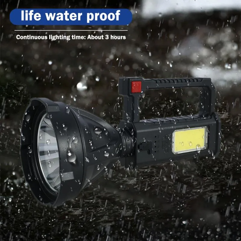 Autres LED Torche d'éclairage USB Projecteur rechargeable Projecteur étanche avec lanterne de pêche de base Lanterne tenue dans la main Flood266M