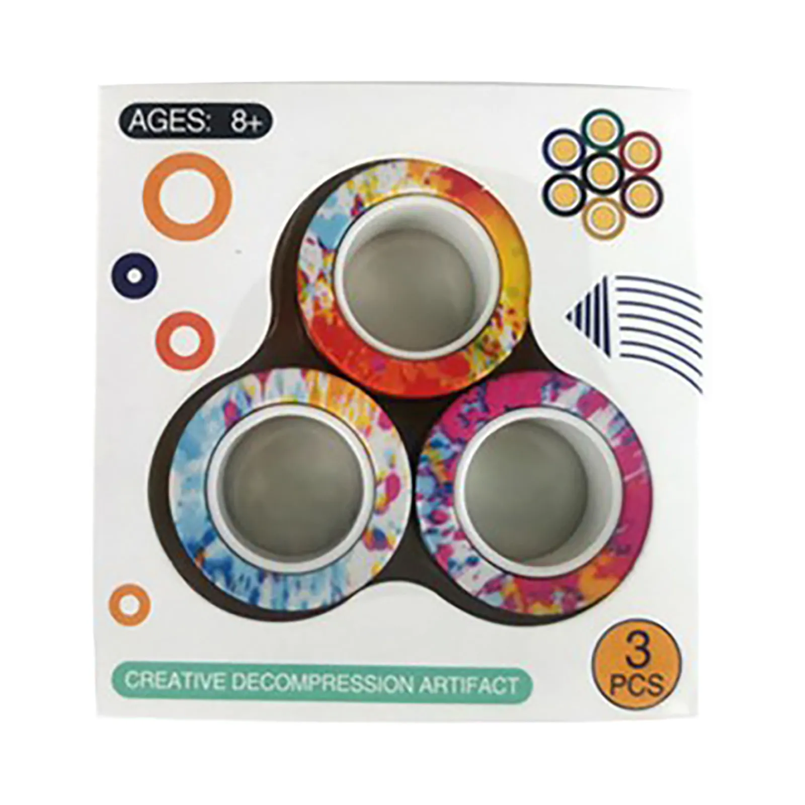 Christmas Magnetic Finger Ring Magnet Toys Decompression Toy Block Finger Hand Spinner Stacking Toy Set Magnetic Bracelet Magic Ring Gift5878149