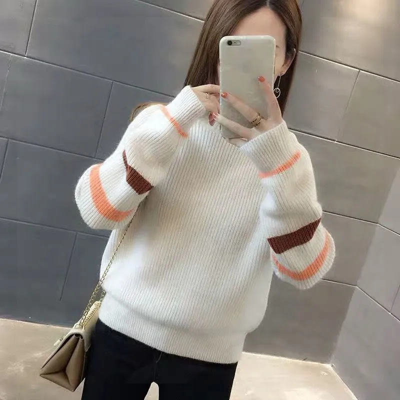 Yellow Sweater Autumn Knitted Pullover Women Pull Turtleneck s Female Cotton Soft Tops 6572 50 210506