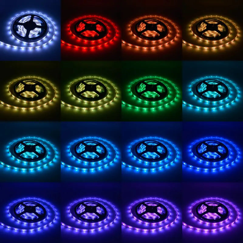 30 LED M SMD5050 RGB LEDストリップライトリモートコントローラー44Keys IP20 IP65 12Vホリデー照明2973