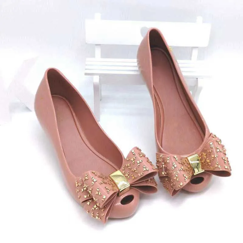 Donne sandali estivi melissa 2020 nuove scarpe gelatina adulti donne casual moda piatta a farfalla sandali melissa Lady SM009 Y0721